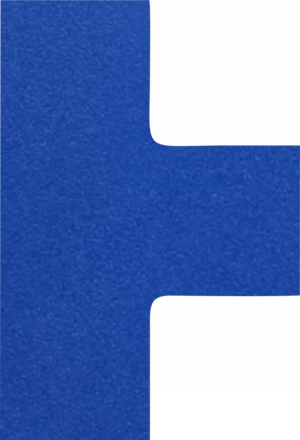 Podlahové pásky a značky - PermaRoute pásky: T křižovatka modrá