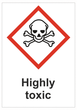Označenie obalov nebezpečných látok - GHS symboly s textom: Highly toxic