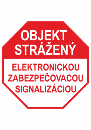 Značenie budov a priestorov - Ochrana a stráženia: Objekt strážený / Elektronickou zabezpečovacou signalizáciou (Značka)