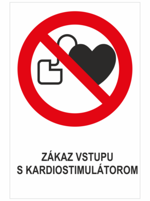 Zákaz vstupu s kardiostimulátorom